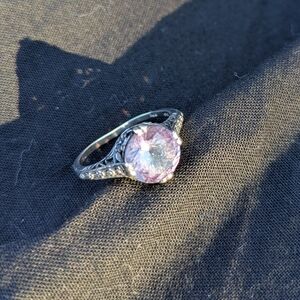 Elegant Purple Gemstone Silver Ring